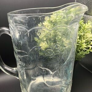 Vintage Indiana Glass Love Bird Pitcher